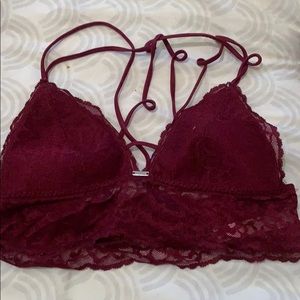 Pink Cross back bralette